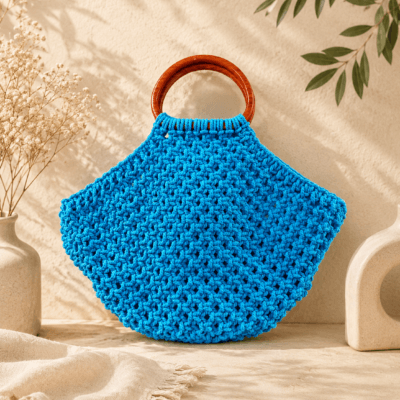 Wooden Handle Handbag
