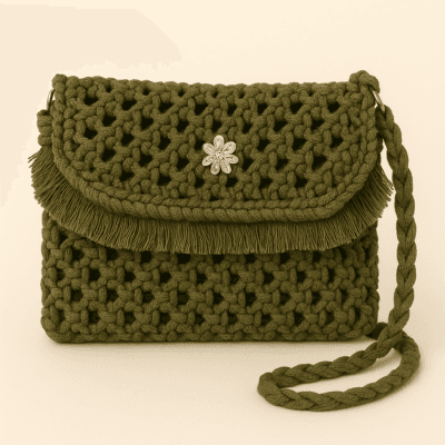Fringe Flap Macrame Sling