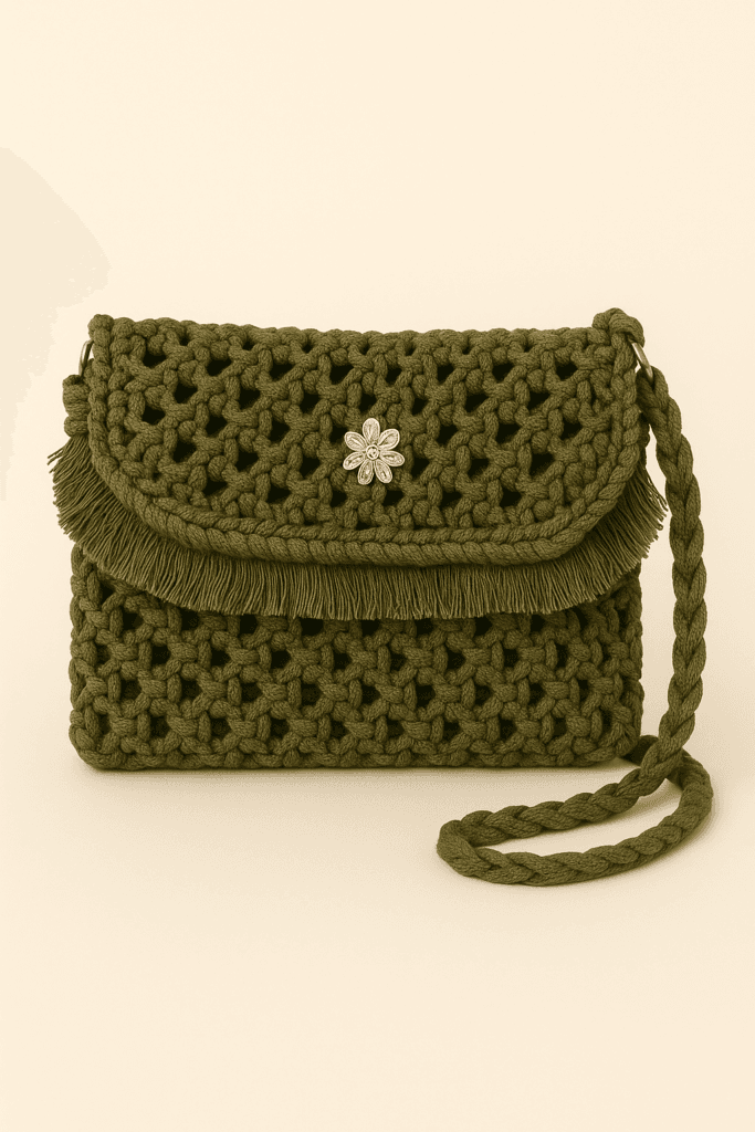 Fringe Flap Macrame Sling