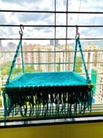 Macrame Window Mounted Cat Perch - Image 2