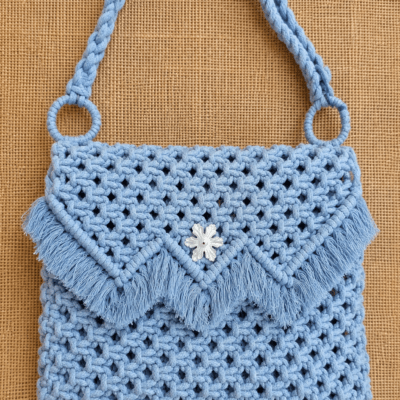 Scallop Fringe Flap Macrame Sling