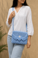 Scallop Fringe Flap Macrame Sling3