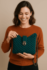 Teal Luxe Chain Macrame Crossbody3